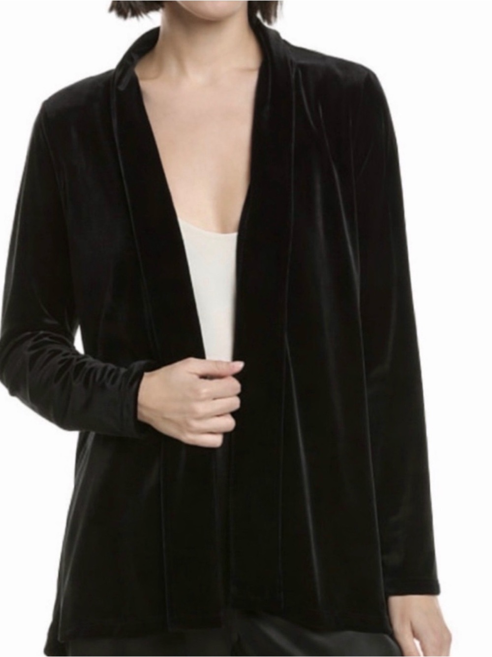 Vince Camuto Women’s Velvet Long Sleeve Cardigan Sweater/Cardigan Black Size M